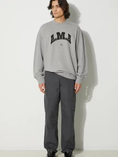Mikina Marcelo Burlon Ama Comfort Crewneck sivá