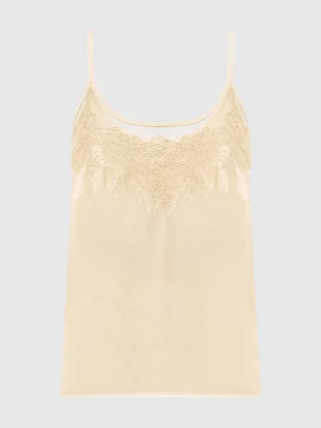 Топ з мереживом Twinset жовтий