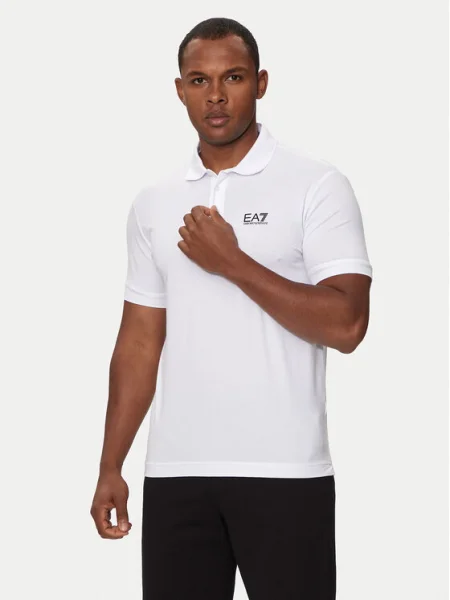 Emporio Armani Tricou polo PJVQZ alb