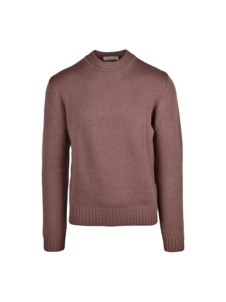 Sweter Wool & Co wełniany brązowy