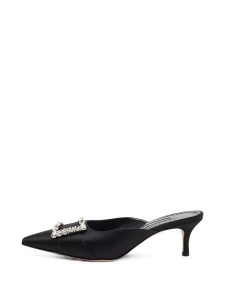 Papuci tip mules Manolo Blahnik negru