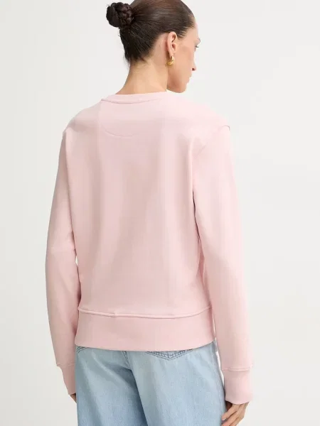 Guess bluza z bawełną różowa