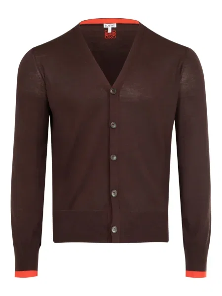 Cardigan Loewe cu decolteu în V maro