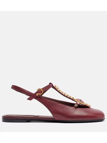 Balerini Etro din piele slingback