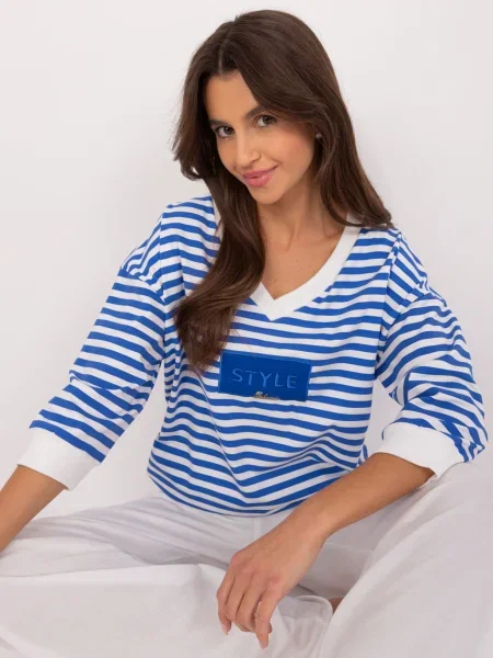 Bluză Fashionhunters cu aplicații alb