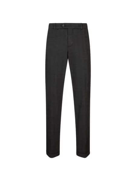 Pantaloni B Settecento în carouri gri