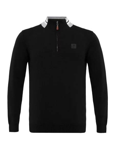 Jacey Quinn Pulover Edgar gri deschis / negru alb