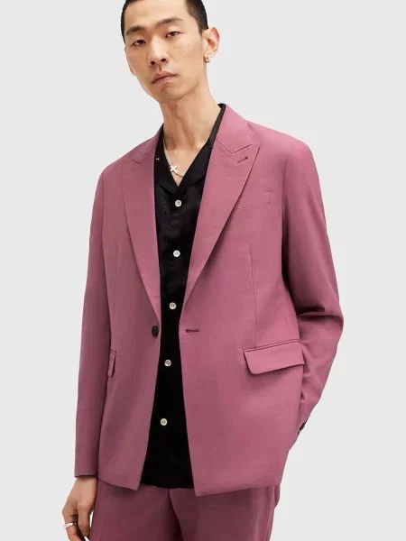 AllSaints sacou din lana AURA roz