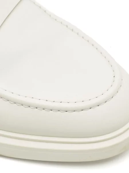Pantofi loafer Gianvito Rossi din piele slip-on alb