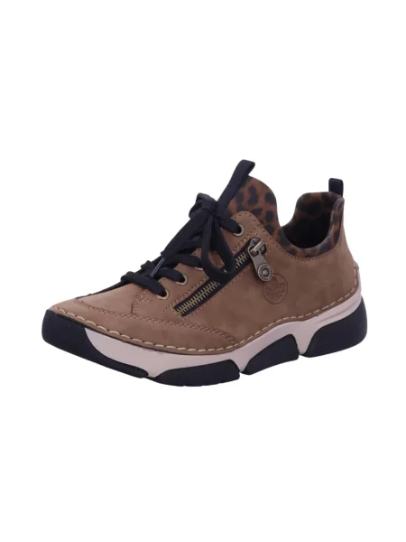 Sneakersy Rieker skórzane brązowe