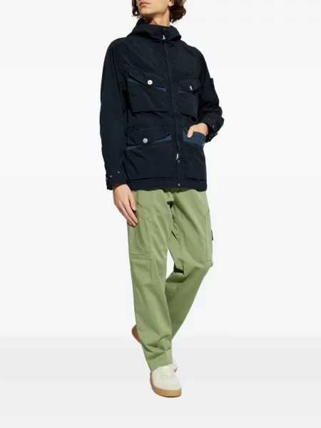 Pantaloni cargo Stone Island cu strasuri verde