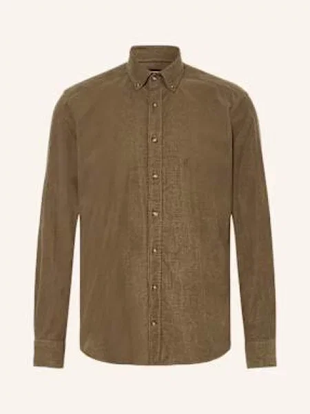 Strokesman's Manšestrová Košile Regular Fit olivová