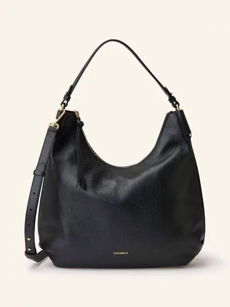 Torebka hobo Coccinelle skórzana czarna