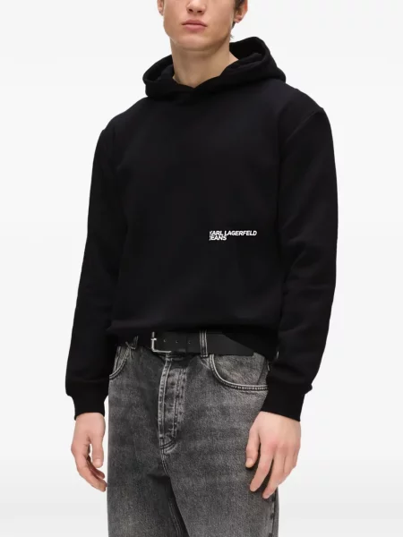 Hoodie Karl Lagerfeld Jeans με σχέδιο μαύρο