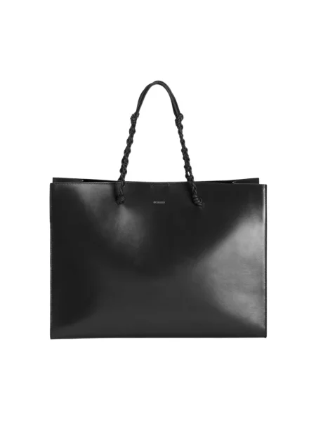 Torebka skórzana Jil Sander skórzana czarna