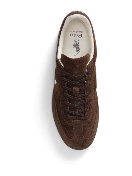 Sneakerși Polo Ralph Lauren din piele maro
