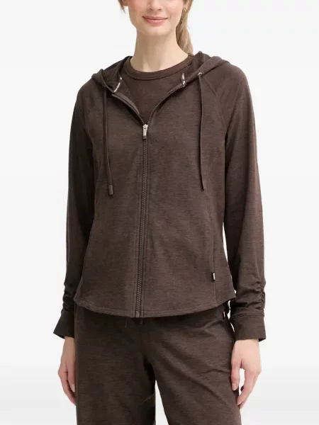 Hanorac cu glugă Dkny cu cordon maro