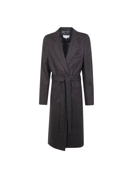 Płaszcz Maison Margiela wełniany w jodełkę brązowy