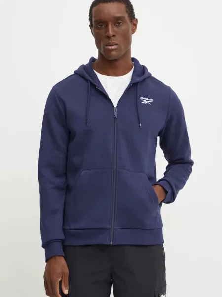 Férfi Reebok Identity SL Fleece FZ vecnav melegítőfelső. Méret: sötétkék