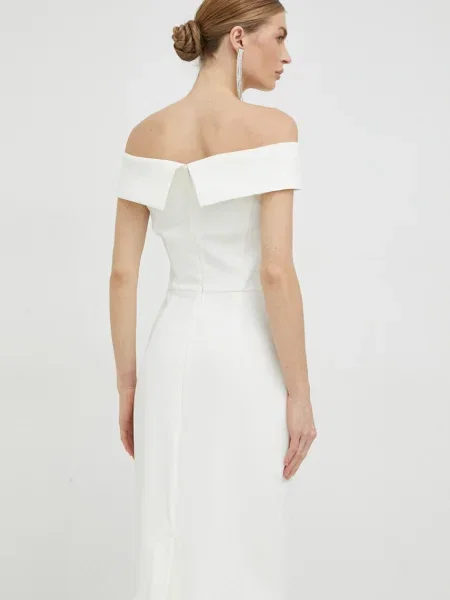 Ivy Oak rochie mini mulata alb
