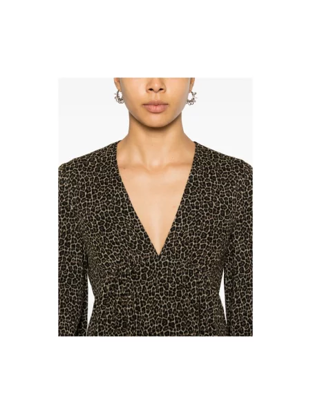 Sukienka Saint Laurent wełniana w panterkę