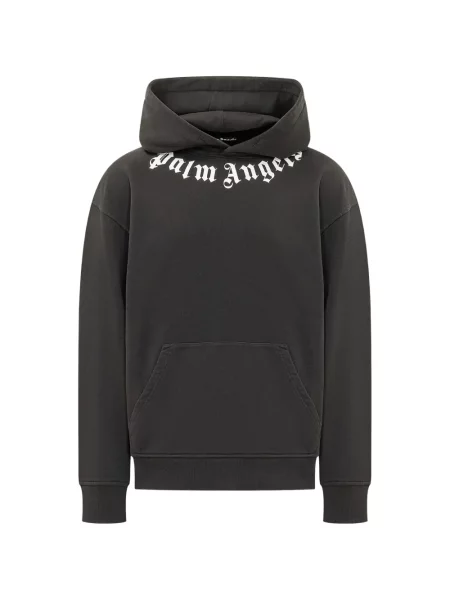 Hanorac cu glugă Palm Angels cu autograf negru