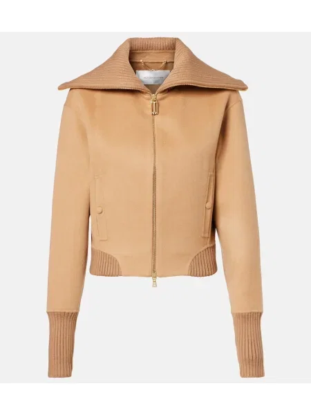 Geacă Victoria Beckham de lână bej