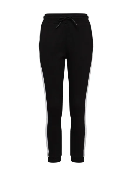 Urban Classics Pantaloni negru alb