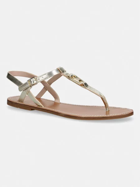 Chiloți tanga Tommy Hilfiger din piele cu toc plat