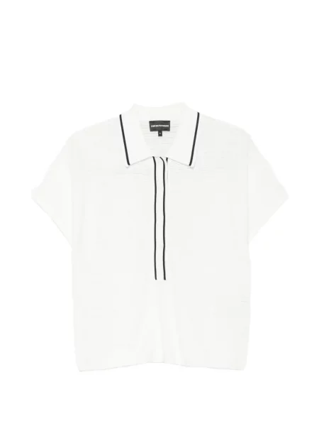 Tricou polo Emporio Armani alb