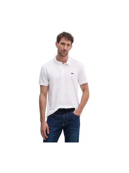 Koszulka polo Lacoste Polo white beżowa