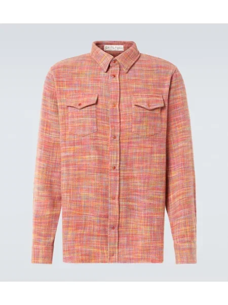 Kašmírová květinová košile God's True Cashmere červená