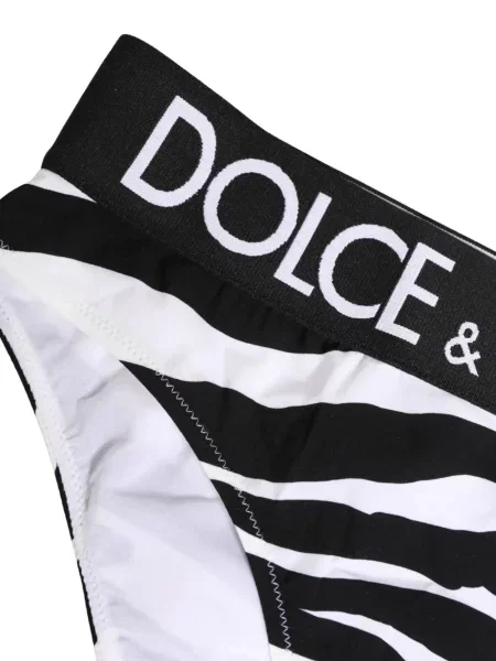 Ζεβρε κλασικά σλιπ Dolce & Gabbana με σχέδιο λευκό