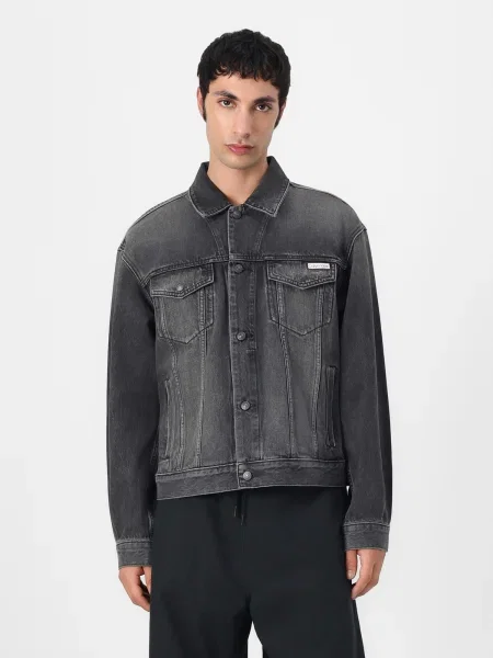 Geacă de blugi Calvin Klein Jeans negru