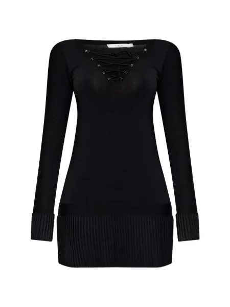 Rochie mini Iro plisată de costum negru