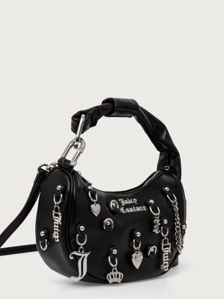 Juicy Couture τσάντα hobo γυναικεία από απομίμηση δέρματος BLOSSOM μαύρο