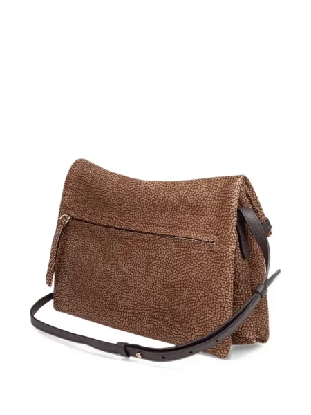 Τσάντα Borbonese σουέτ καφέ
