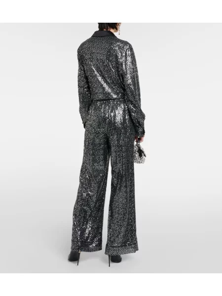 Pantaloni Dolce&gabbana cu talie înaltă gri