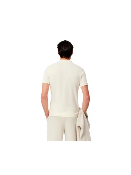 Koszulka polo o kroju slim fit z naszywką z logo model ‘PIQUE’ Lacoste białe