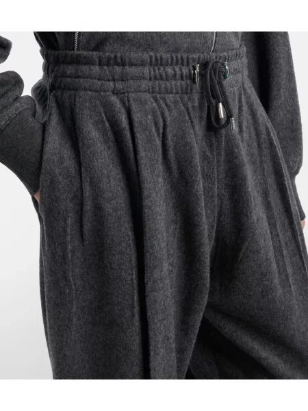 Pantaloni Prada de lână gri