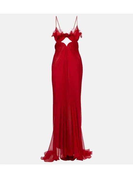 Wyciąć sukienka Maria Lucia Hohan koronkowa czerwona