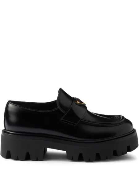 Pantofi loafer Prada cu platformă negru