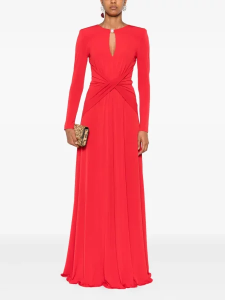 Rochie maxi Nissa lungă de costum roșu