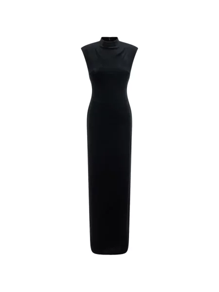 Rochie maxi Lauren Ralph Lauren de catifea negru
