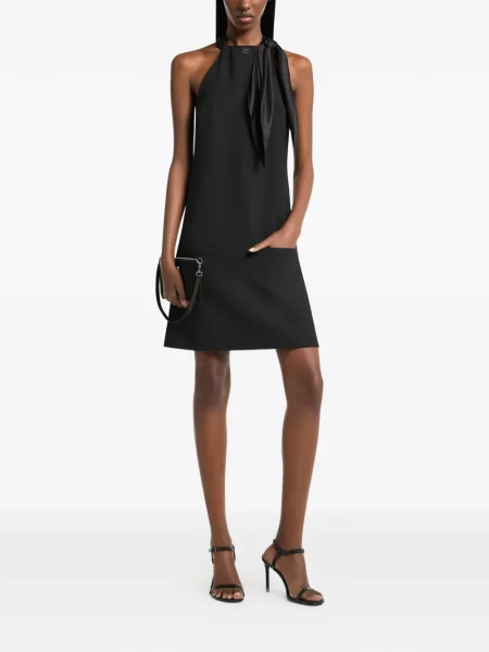 Rochie mini Courreges cu autograf negru