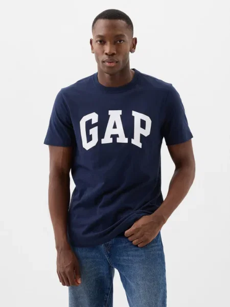 GAP Tricou EVERYDAY bleumarin / alb negru