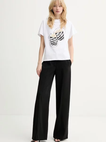 GUESS Tricou POPCORN negru alb