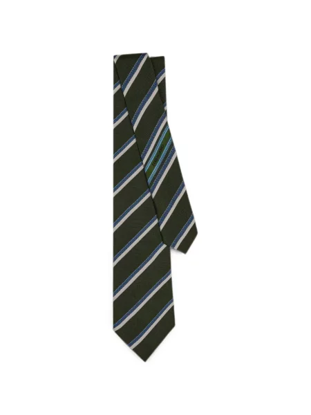 Cravată Ferragamo de mătase verde
