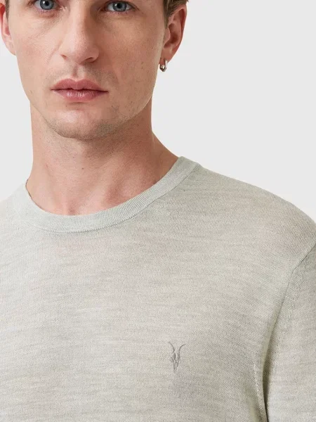 Вовняний светр AllSaints MODE сірий