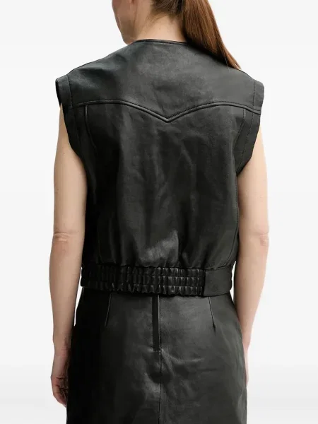 Kamizelka Bally skórzana czarna